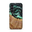 Galaxy S23 Wood+Resin Live Edge Phone Case - Caitlin (Green, 636307) Online Hot Sale