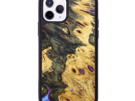 iPhone 11 Pro Wood+Resin Phone Case - Caleb (Buckeye Burl, 635458) For Sale