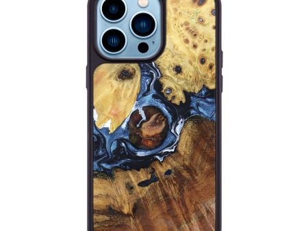 iPhone 14 Pro Max Wood+Resin Phone Case - Buddy (Mosaic, 631371) For Sale