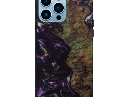 iPhone 14 Pro Max Wood+Resin Live Edge Phone Case - Shane (Purple, 632208) For Cheap