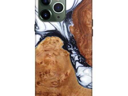 iPhone 13 Pro Max Wood+Resin Live Edge Phone Case - Anita (Black & White, 633107) Hot on Sale