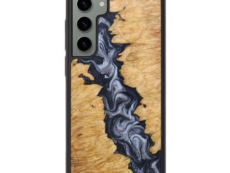 Galaxy S23 Plus Wood+Resin Phone Case - Antoinette (Black & White, 637282) Cheap