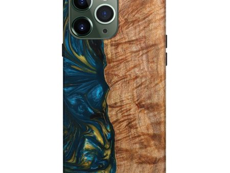 iPhone 13 Pro Max Wood+Resin Live Edge Phone Case - Amalee (Blue, 633237) Fashion