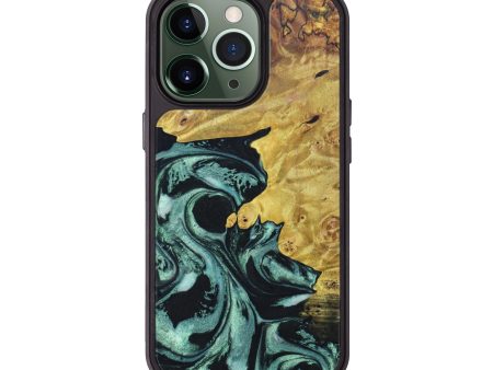 iPhone 13 Pro Wood+Resin Phone Case - Arden (Green, 632580) Supply