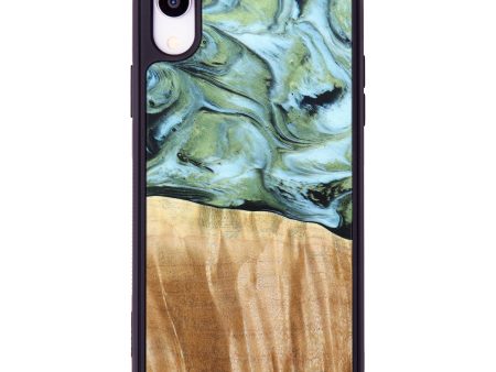 iPhone Xr Wood+Resin Phone Case - Jaeden (Green, 632067) For Cheap