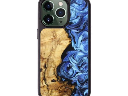 iPhone 13 Pro Wood+Resin Phone Case - Keeley (Blue, 632086) Supply