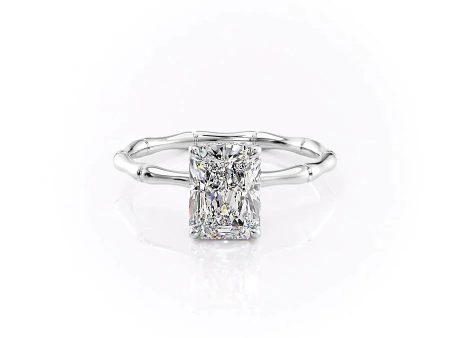 The Eve Set With A 4 Carat Radiant Moissanite For Sale