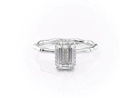 The Eve Set With A 2 Carat Emerald Moissanite on Sale