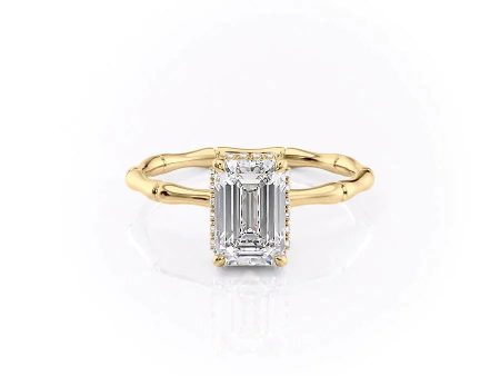 The Eve Set With A 4 Carat Emerald Moissanite Online Sale