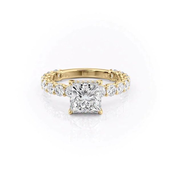 The Adelle Set With A 3.5 Carat Princess Moissanite For Discount